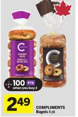 Foodland COMPLIMENTS Bagels offer