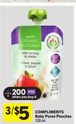 Foodland COMPLIMENTS Baby Puree Pouches offer