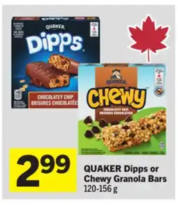 Foodland QUAKER Dipps or Chewy Granola Bars offer