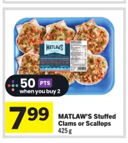 Foodland MATLAW'S Stuffed Clams or Scallops offer