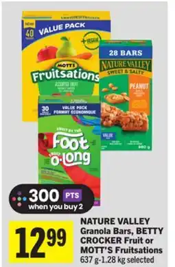 Foodland NATURE VALLEY Granola Bars, BETTY CROCKER Fruit or MOTT'S Fruitsations offer