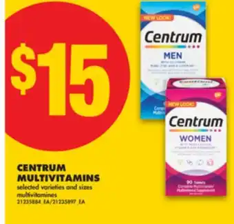 No Frills CENTRUM MULTIVITAMINS offer