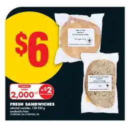 No Frills FRESH SANDWICHES, 128-220 G offer