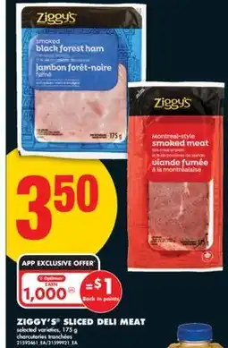 No Frills ZIGGY'S SLICED DELI MEAT, 175 G offer