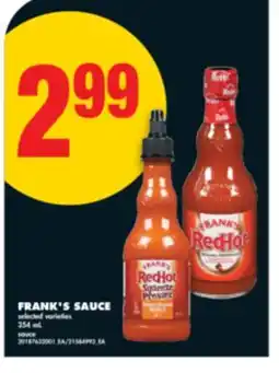 No Frills FRANK'S SAUCE, 354 mL offer