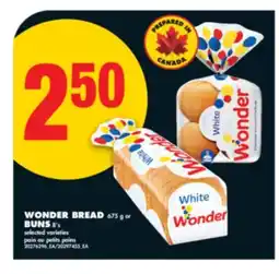 No Frills WONDER BREAD, 675 g or BUNS, 8' s offer