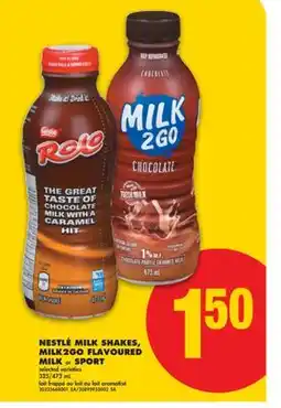 No Frills NESTLÉ MILK SHAKES, MILK2GO FLAVOURED OR SPORT, 325/473 ML offer
