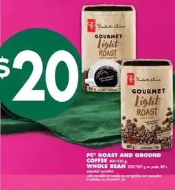 No Frills PC ROAST AND GROUND COFFEE, 800-930 G, WHOLE BEAN, 820/907 G OR PODS 30'S offer