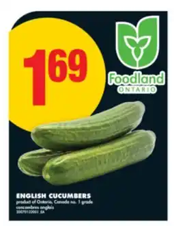 No Frills ENGLISH CUCUMBERS offer