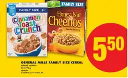 No Frills GENERAL MILLS FAMILY SIZE CEREAL, 475-778 G offer