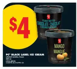 No Frills PC BLACK LABEL ICE CREAM, 500 ML offer