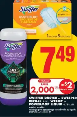 No Frills SWIFFER DUSTER OR SWEEPER REFILLS 3-16' S, WETJET OR POWERMOP LIQUID 0.75-1.25 L offer