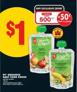 No Frills PC ORGANICS BABY FOOD POUCH, 128 ML offer
