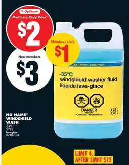 No Frills NO NAME WINDSHIELD WASH, 3.78 L offer