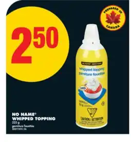 No Frills NO NAME WHIPPED TOPPING, 225 G offer