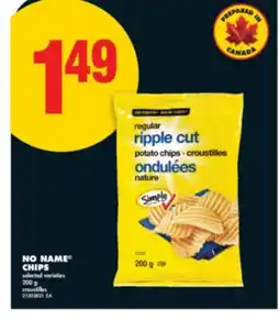 No Frills NO NAME CHIPS, 200 G offer