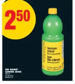 No Frills NO NAME LEMON JUICE, 946 ML offer