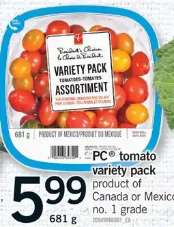 Fortinos PC TOMATO VARIETY PACK, 681 G offer