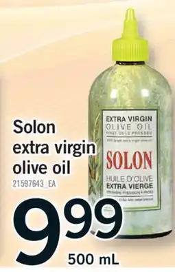 Fortinos SOLON EXTRA VIRGIN OLIVE OIL, 500 ML offer