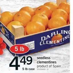 Fortinos SEEDLESS CLEMENTINES, 5 LB offer