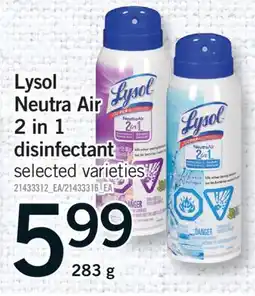 Fortinos LYSOL NEUTRA AIR 2 IN 1 DISINFECTANT, 283 G offer