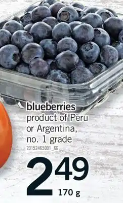 Fortinos BLUEBERRIES, 170 G offer