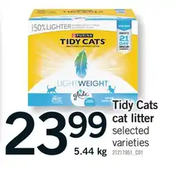 Fortinos TIDY CATS CAT LITTER, 5.44 KG offer