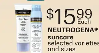 Fortinos NEUTROGENA SUNCARE offer
