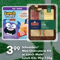 Fortinos SCHNEIDERS MINI-CHARCUTERIE KIT OR LUNCH MATE LUNCH KITS, 90G-120G offer