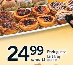 Fortinos PORTUGUESE TART TRAY offer