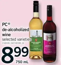 Fortinos PC PC de-alcoholized wine, 750 mL offer