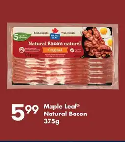 Fortinos MAPLE LEAF NATURAL BACON, 375G offer