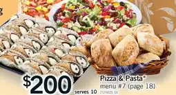Fortinos PIZZA & PASTA*, SERVES 10 offer