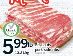 Fortinos ST. LOUIS PORK SIDE RIBS offer