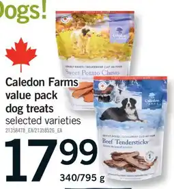 Fortinos CALEDON FARMS VALUE PACK DOG TREATS, 340/795 g offer