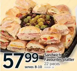 Fortinos SANDWICH FAVOURITES PLATTER offer
