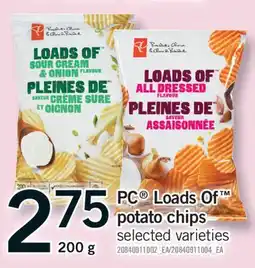Fortinos PC LOADS OF LOADS OF POTATO CHIPS POTATO CHIPS, 200 G offer