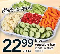 Fortinos LARGE VEGETABLE TRAY, 1.8 KG offer