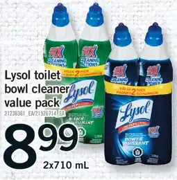 Fortinos LYSOL TOILET BOWL BOWL CLEANER VALUE PACK, 2x710 mL offer