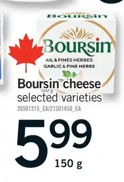 Fortinos BOURSIN CHEESE, 150 G offer