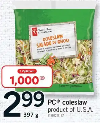 Fortinos PC COLESLAW, 397 G offer