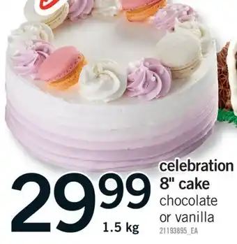 Fortinos CELEBRATION CELEBRATION 8 CAKE, 1.5 KG offer