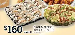 Fortinos PIZZA & WINGS, SERVES 10 offer