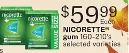 Fortinos NICORETTE GUM, 160-210' S offer