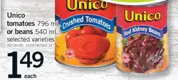Fortinos UNICO TOMATOES, 796 ML OR BEANS, 540 ML offer