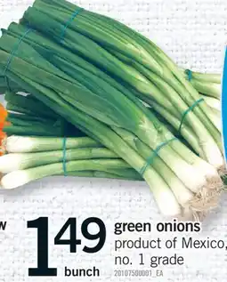 Fortinos GREEN ONIONS offer