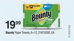 Fortinos BOUNTY PAPER TOWELS, 6=12 offer