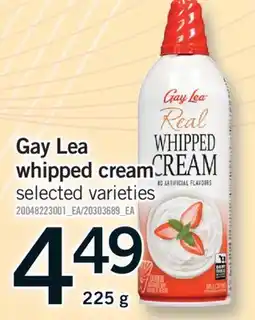 Fortinos GAY LEA WHIPPED CREAM, 225 G offer