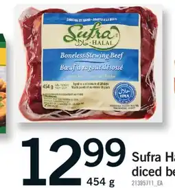 Fortinos SUFRA HALAL DICED BEEF, 454 G offer
