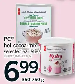 Fortinos PC HOT COCOA MIX, 350-750 G offer